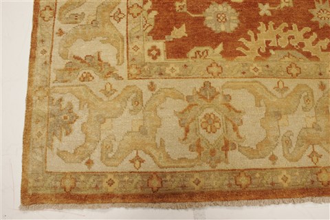 Oushak Brown Hand Knotted 80 X 102 Area Rug 250-21619 Image 18
