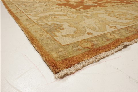 Oushak Brown Hand Knotted 80 X 102 Area Rug 250-21619 Image 19