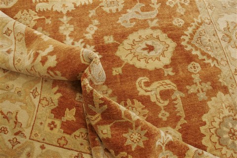 Oushak Brown Hand Knotted 80 X 102 Area Rug 250-21619 Image 4