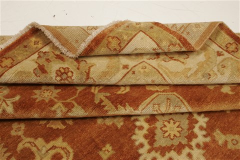 Oushak Brown Hand Knotted 80 X 102 Area Rug 250-21619 Image 9