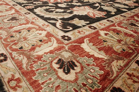 Pishavar Black Hand Knotted 80 X 103 Area Rug 250-21626 Image 13