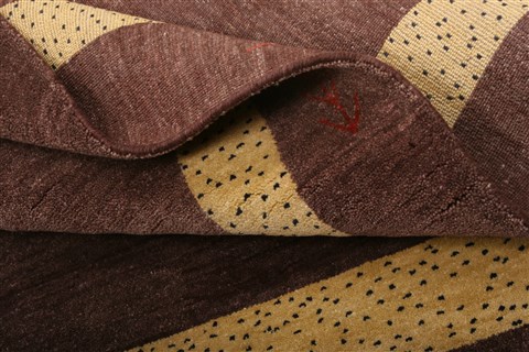 Gabbeh Brown Hand Knotted 47 X 67 Area Rug 100-21628 Image 7