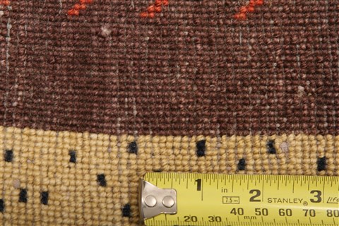 Gabbeh Brown Hand Knotted 47 X 67 Area Rug 100-21628 Image 11