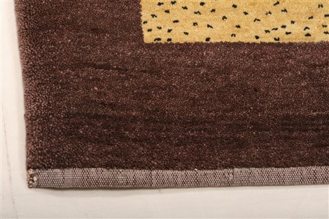 Gabbeh Brown Hand Knotted 47 X 67 Area Rug 100-21628 Image 18