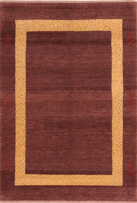 Gabbeh Brown Hand Knotted 47 X 67 Area Rug 100-21628 Image 0