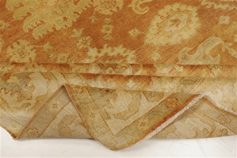 Oushak Brown Hand Knotted 80 X 99 Area Rug 250-21630 Image 10