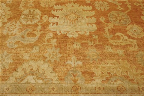 Oushak Brown Hand Knotted 80 X 99 Area Rug 250-21630 Image 14