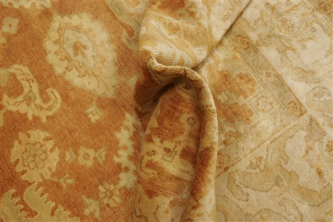 Oushak Brown Hand Knotted 80 X 99 Area Rug 250-21630 Image 5