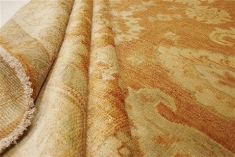 Oushak Brown Hand Knotted 80 X 99 Area Rug 250-21630 Image 6