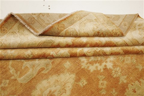 Oushak Brown Hand Knotted 80 X 99 Area Rug 250-21630 Image 8