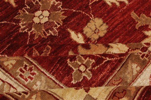 Pishavar Red Hand Knotted 711 X 911  Area Rug 250-21634 Image 11