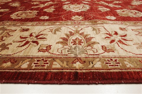 Pishavar Red Hand Knotted 711 X 911  Area Rug 250-21634 Image 15