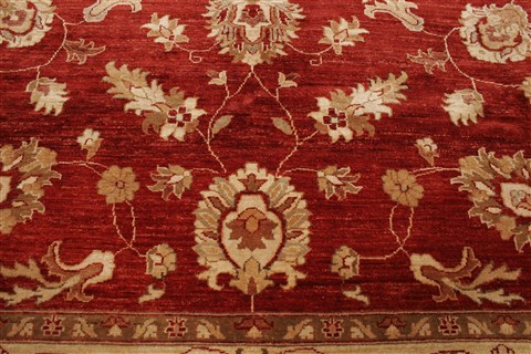 Pishavar Red Hand Knotted 711 X 911  Area Rug 250-21634 Image 18