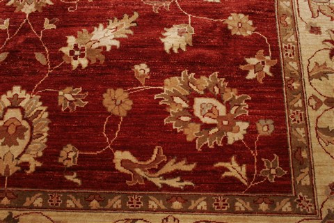 Pishavar Red Hand Knotted 711 X 911  Area Rug 250-21634 Image 19