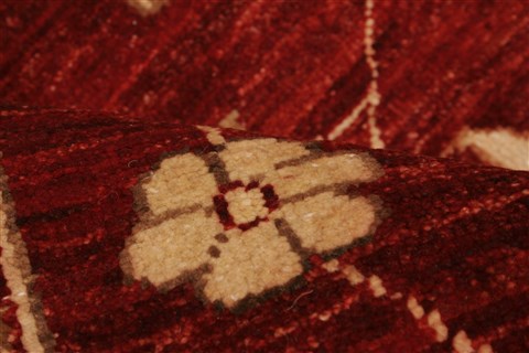 Pishavar Red Hand Knotted 711 X 911  Area Rug 250-21634 Image 1