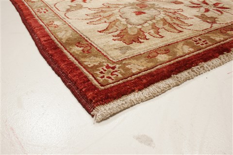 Pishavar Red Hand Knotted 711 X 911  Area Rug 250-21634 Image 22