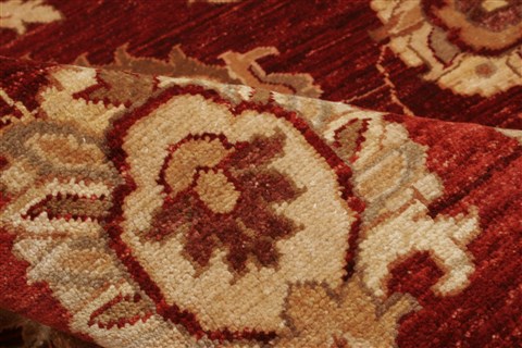 Pishavar Red Hand Knotted 711 X 911  Area Rug 250-21634 Image 3