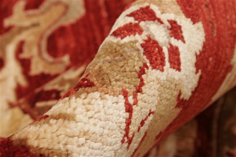 Pishavar Red Hand Knotted 711 X 911  Area Rug 250-21634 Image 4