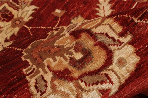 Pishavar Red Hand Knotted 711 X 911  Area Rug 250-21634 Image 5