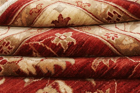 Pishavar Red Hand Knotted 711 X 911  Area Rug 250-21634 Image 9