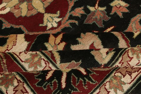 Pishavar Black Hand Knotted 710 X 911 Area Rug 250-21636 Image 10