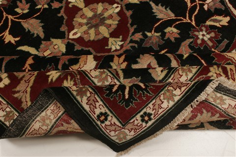 Pishavar Black Hand Knotted 710 X 911 Area Rug 250-21636 Image 11