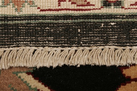 Pishavar Black Hand Knotted 710 X 911 Area Rug 250-21636 Image 13