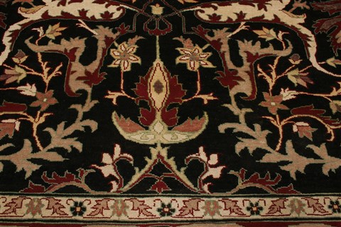 Pishavar Black Hand Knotted 710 X 911 Area Rug 250-21636 Image 17