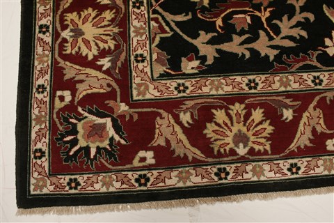 Pishavar Black Hand Knotted 710 X 911 Area Rug 250-21636 Image 18