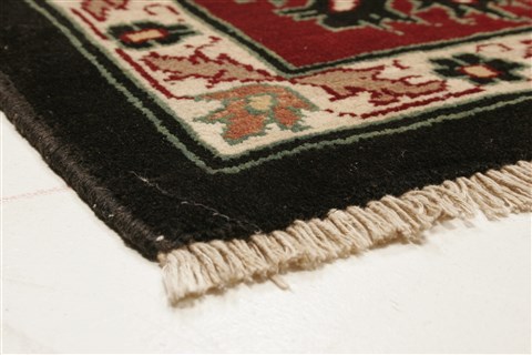 Pishavar Black Hand Knotted 710 X 911 Area Rug 250-21636 Image 19