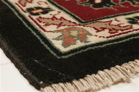 Pishavar Black Hand Knotted 710 X 911 Area Rug 250-21636 Image 20