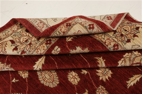 Pishavar Red Square Hand Knotted 89 X 97 Area Rug 250-21646 Image 10