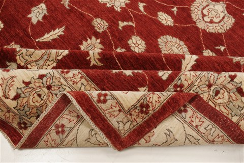 Pishavar Red Square Hand Knotted 89 X 97 Area Rug 250-21646 Image 12