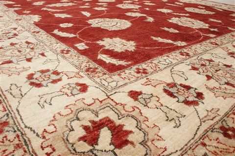 Pishavar Red Square Hand Knotted 89 X 97 Area Rug 250-21646 Image 15