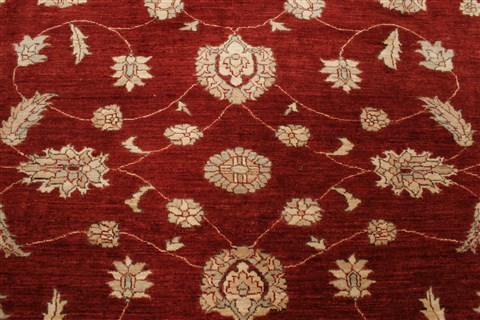 Pishavar Red Square Hand Knotted 89 X 97 Area Rug 250-21646 Image 16