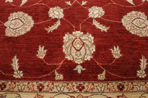 Pishavar Red Square Hand Knotted 89 X 97 Area Rug 250-21646 Image 17