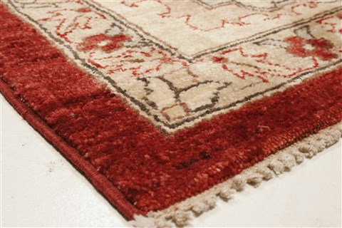 Pishavar Red Square Hand Knotted 89 X 97 Area Rug 250-21646 Image 19