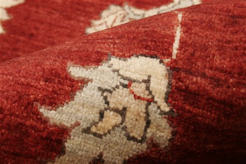 Pishavar Red Square Hand Knotted 89 X 97 Area Rug 250-21646 Image 2