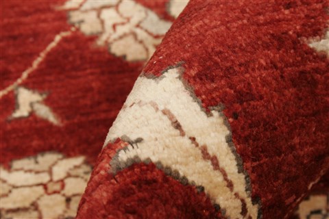Pishavar Red Square Hand Knotted 89 X 97 Area Rug 250-21646 Image 5