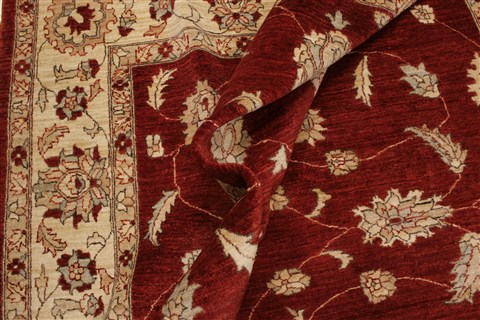 Pishavar Red Square Hand Knotted 89 X 97 Area Rug 250-21646 Image 7