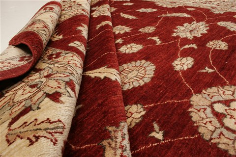 Pishavar Red Square Hand Knotted 89 X 97 Area Rug 250-21646 Image 8