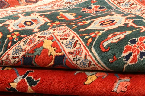 Heriz Red Hand Knotted 81 X 92 Area Rug 100-21647 Image 5