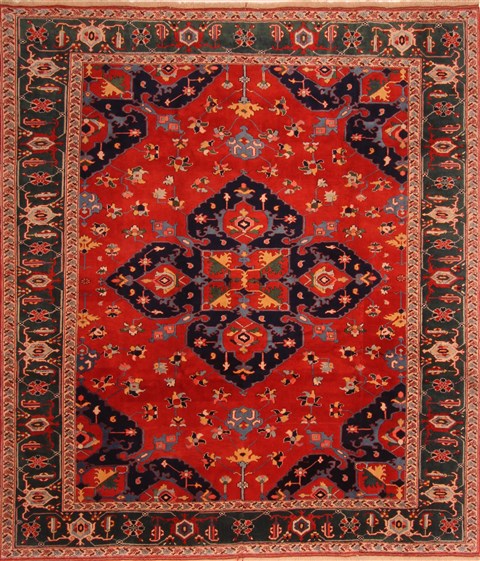 Heriz Red Hand Knotted 81 X 92 Area Rug 100-21647 Image 0