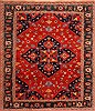 Heriz Red Hand Knotted 81 X 92 Area Rug 100-21647 Thumb 0