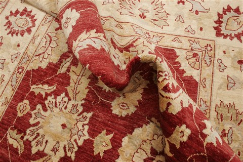 Pishavar Red Hand Knotted 73 X 108 Area Rug 250-21656 Image 6