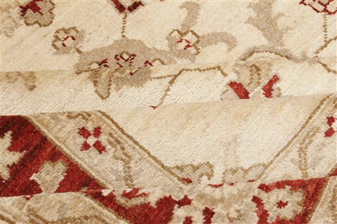 Pishavar Beige Hand Knotted 82 X 99 Area Rug 250-21664 Image 11