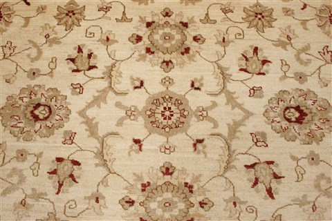 Pishavar Beige Hand Knotted 82 X 99 Area Rug 250-21664 Image 15