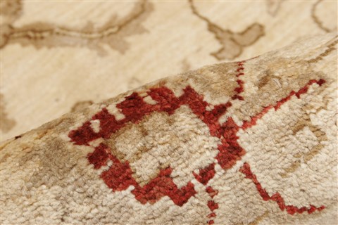 Pishavar Beige Hand Knotted 82 X 99 Area Rug 250-21664 Image 1