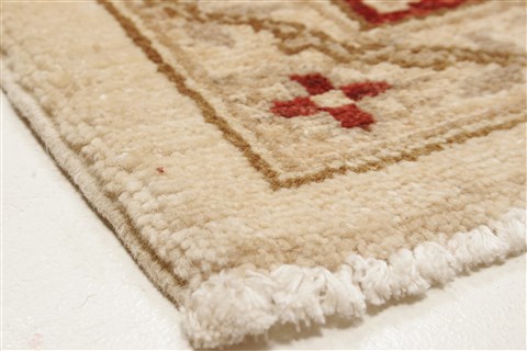 Pishavar Beige Hand Knotted 82 X 99 Area Rug 250-21664 Image 20