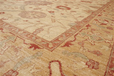 Pishavar Beige Hand Knotted 78 X 910 Area Rug 250-21667 Image 15